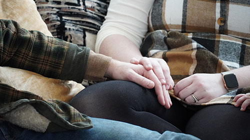 Holding hands